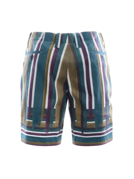 Szorty Dolce And Gabbana w paski z paskiem zielone