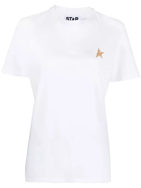 Tricou Golden Goose cu imagine alb
