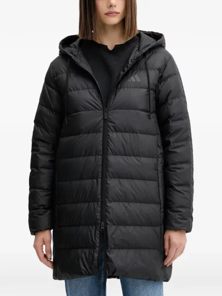 Pantaloni Adidas cu glugă cu dungi alergare negru