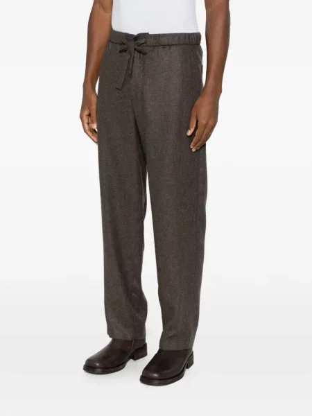 Pantaloni Amaranto cu cordon maro