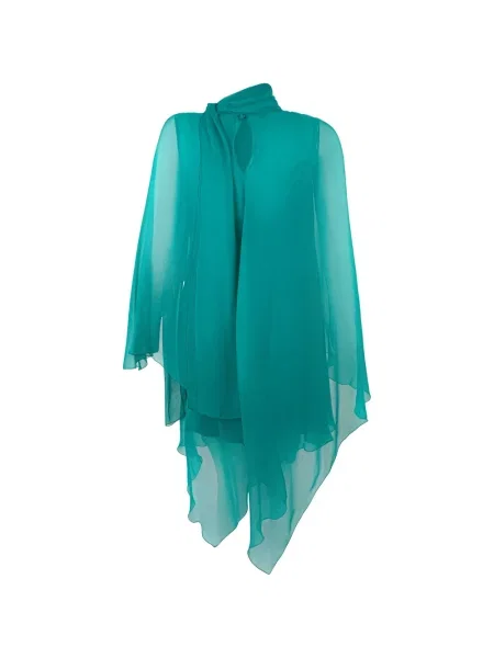 Rochie mini Alberta Ferretti asimetrică albastru