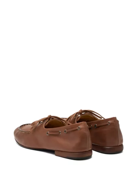 Fűzős csipkés loafer Marsell barna