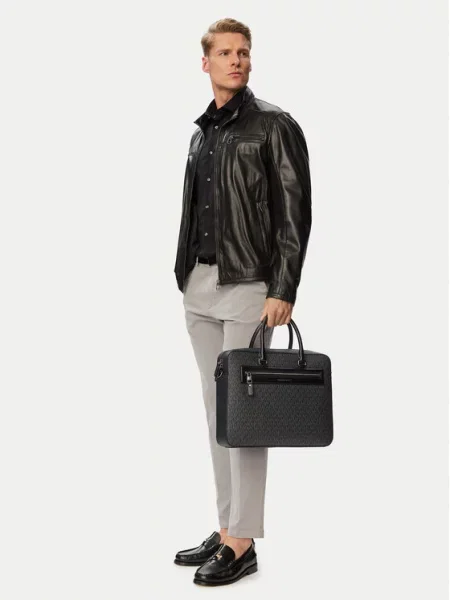 Michael Kors Aktovka temno siva črna