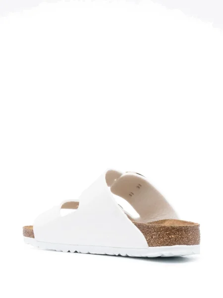 Sandale Birkenstock din piele cu cataramă alb