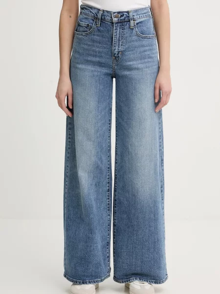 Levi's jeansy HR WIDE LEG niebieskie