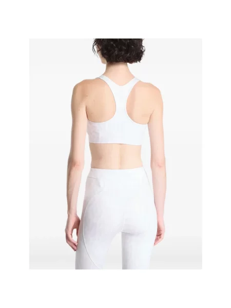 Stanik sportowy Adidas By Stella Mccartney z nadrukiem biały