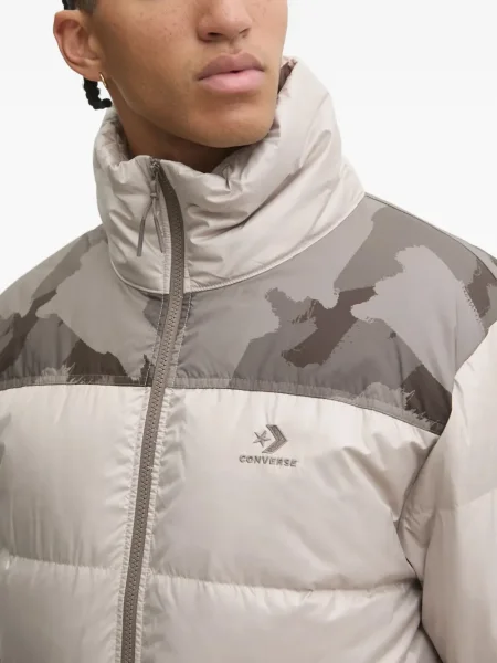 Кожени маратонки Converse Chuck 70 с клин ток сиво