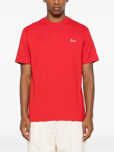 Tricou Kenzo cu model floral cu imagine cu decolteu rotund roșu