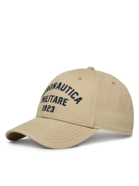 Czapka z daszkiem Aeronautica Militare taupe beige beżowa