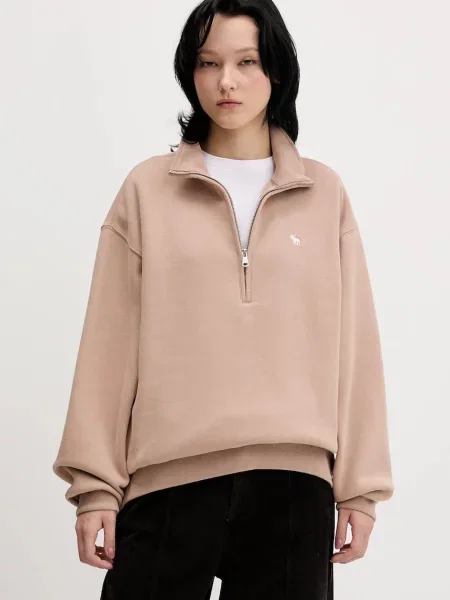 Abercrombie & Fitch bluză uni bej