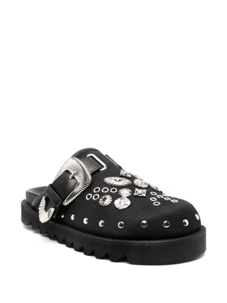 Papuci tip mules Toga negru