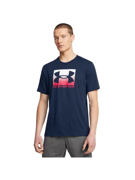 UNDER ARMOUR koszulka t-shirt z logo Boxed M granatowa