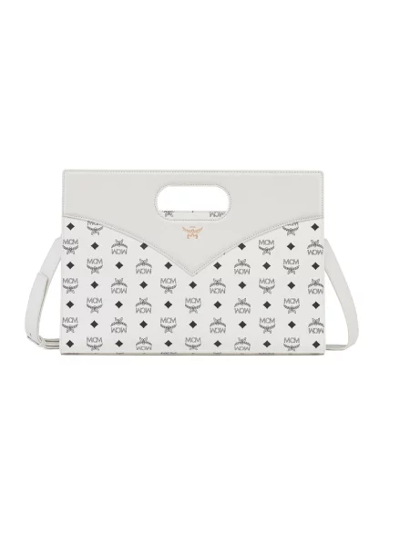 Torebka crossbody Mcm zamszowa biała