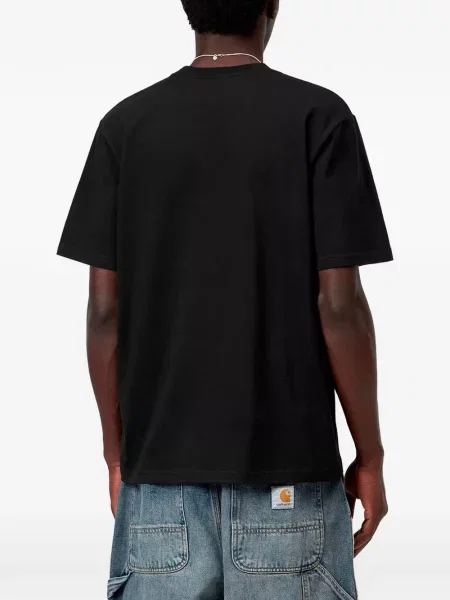 Тениска Carhartt Wip със сърца черно