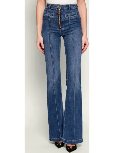 Elisabetta Franchi blugi flared pentru femei albastru