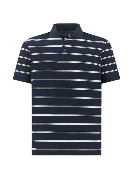 Tricou polo Paul & Shark cu dungi albastru