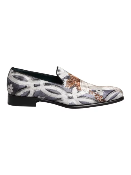 Haftowane półbuty Dolce And Gabbana skórzane