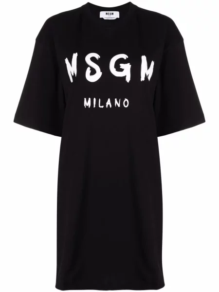 Rochie tip cămașă Msgm de costum negru