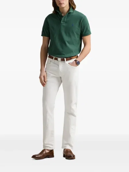 Szerokie polo Polo Ralph Lauren z przetarciami w paski czarne