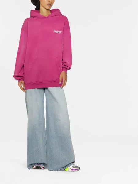 Siuvinėtas džemperis su gobtuvu Balenciaga