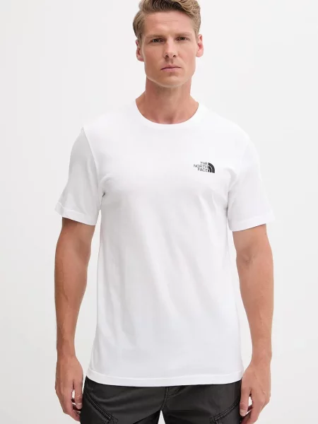 Тениска The North Face с принт бяло