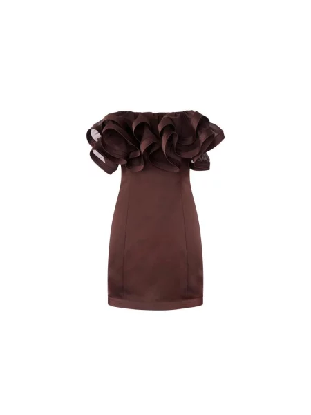 Sukienka mini Elisabetta Franchi brązowa