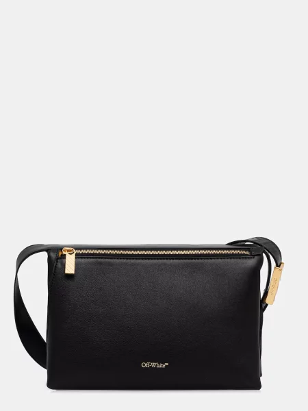 Off-White geantă crossbody pentru femei din piele alb