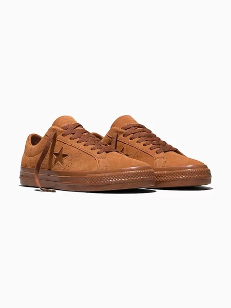 Converse sneakers din piele întoarsă One Star Pro maro