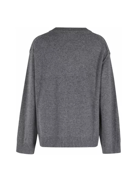 Sweter Ganni wełniany szary