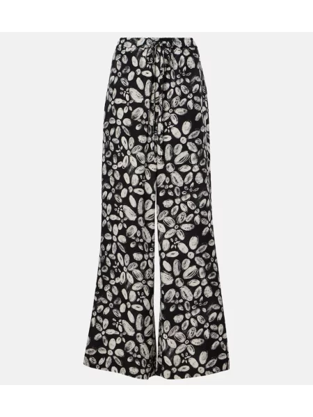 Pantaloni Marni cu imagine negru