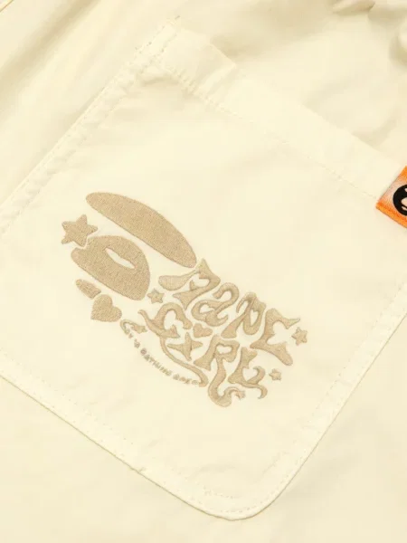 Pantaloni Aape By A Bathing Ape cu autograf