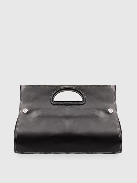 Шкіряна сумка Bookbag Max & Co чорна