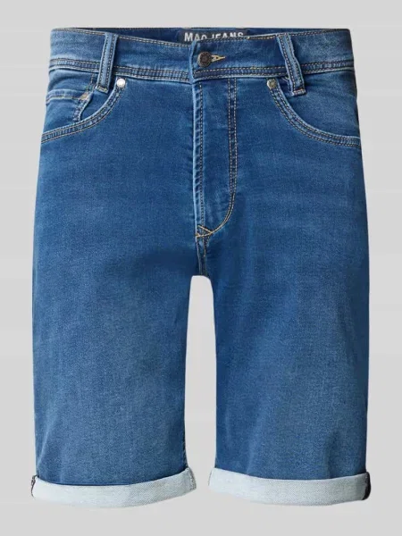 Bermudy w optyce denimu Mac niebieskie
