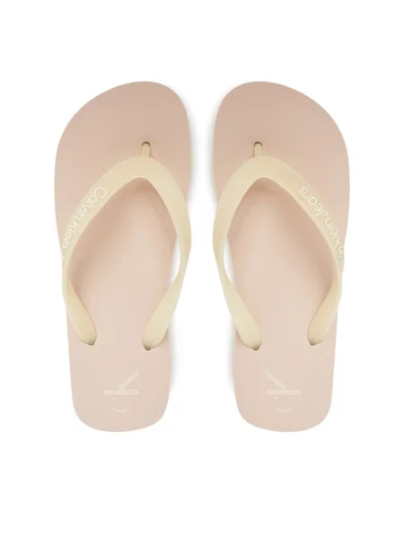 Calvin Klein Jeans Žabky Beach Sandal Flatform Tpu béžová