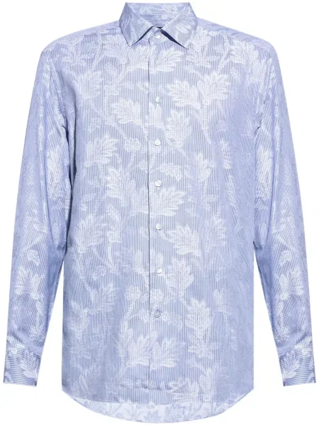 Květinová košile Etro s potiskem modrá