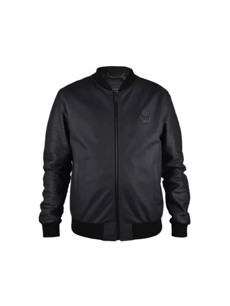 Kurtka skórzana Philipp Plein czarna