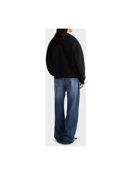 Bluza Tommy Jeans z długim rękawem z autografem czarna