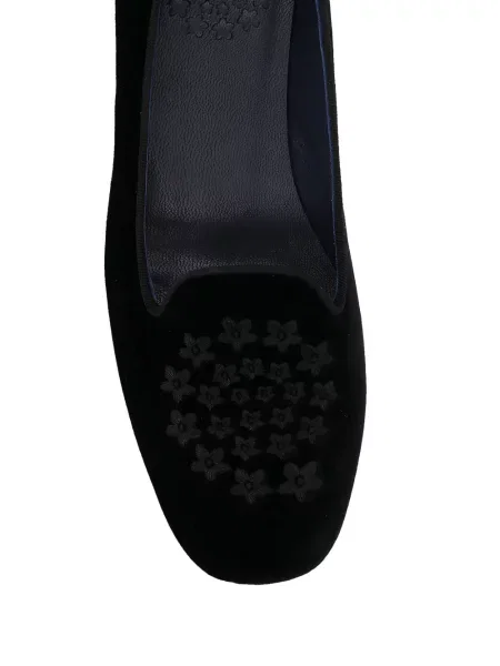 Loaferice Castañer s vezom s cvjetnim printom crna
