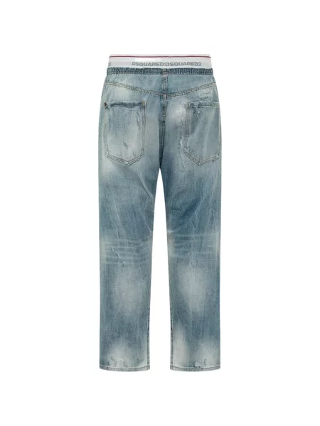 Blugi Dsquared2 zdrențuiți albastru