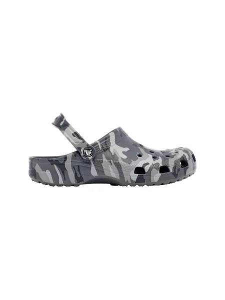 Papuci Crocs cu imagine clasici gri