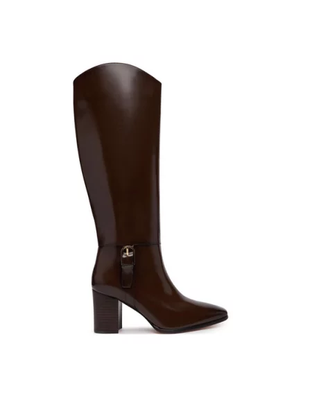 Kozačky LAUREN RALPH LAUREN hnědé