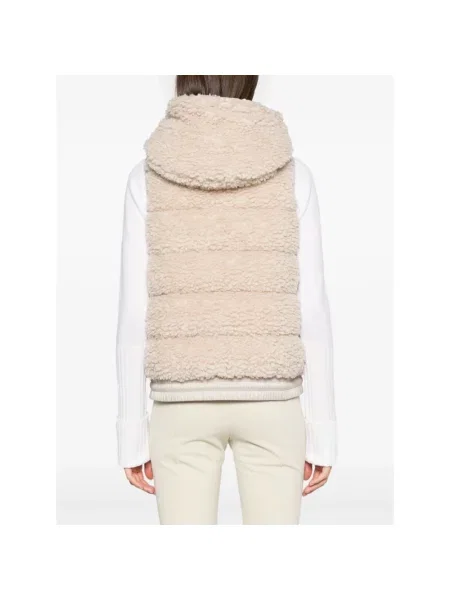 Kamizelka Moncler z kapturem beżowa