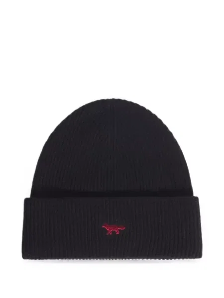 Căciulă Maison Kitsune tricotate negru