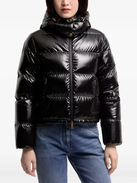 Matlasat geacă Moncler negru