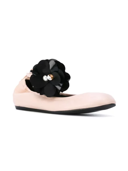 Balerini Lanvin cu bretele roz