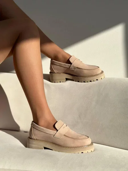 Лоферы 105.store бежевые