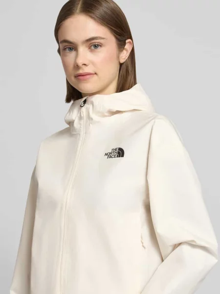 Kurtka o krótkim kroju z logo i zamkiem błyskawicznym The North Face biała