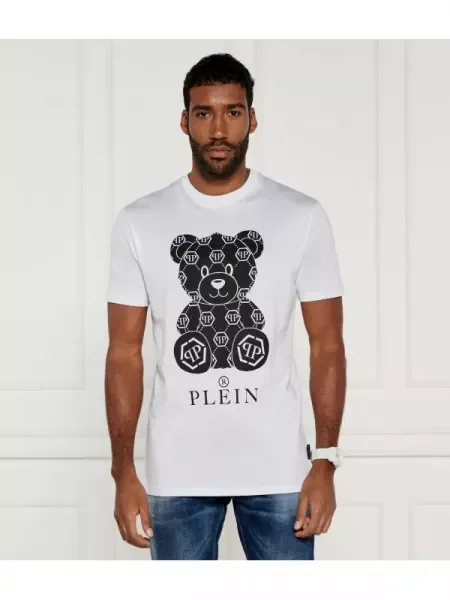 Philipp Plein Tricou Teddy Bear alb