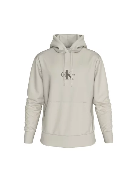 Geacă de blugi Calvin Klein din material terry alb