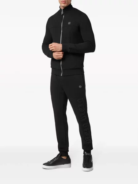 Komplet dresowy Philipp Plein z nadrukiem czarny